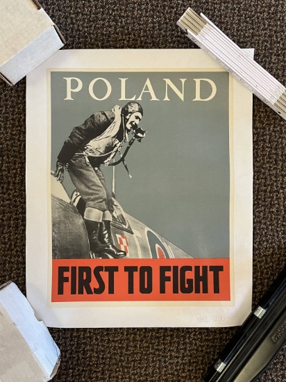 WWII Poland "First to Fight" Poster