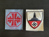 (2) German Bevo Weave Patches