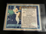 Art Deco King Neptune Equator Crossing Cert.