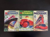 (3) Issues Modern Mechanix Magazines
