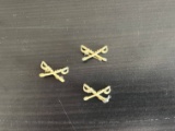 (3) WWII Sterling US Cavalry Sweetheart Pins