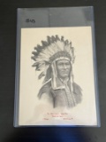 Salesman's Sample Indian Chief Print