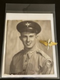 WWII AAF Air Cadet Photo and Hat Badge