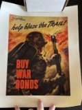 WWII Buy War Bonds Mini Poster/Flyer