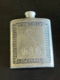 Antique Sailor's Engraved Whiskey Flask