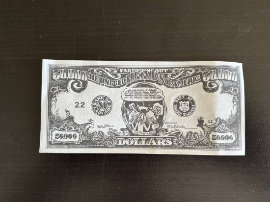Rip Off Press Rare $50,000 Promotional Currency Note