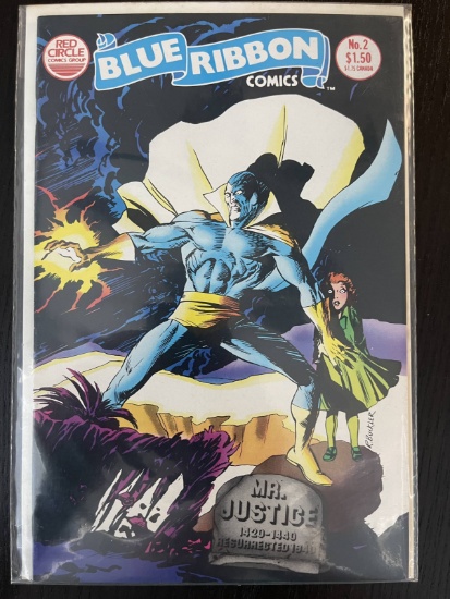 Blue Ribbon Comics #2 Red Circle 150 Cents 1983 Bronze Age Mister Justice Rich Buckler