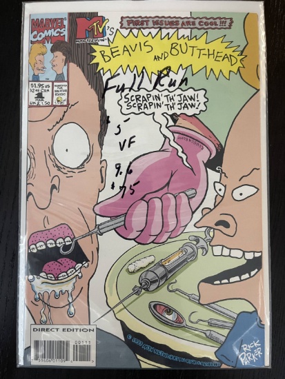 MTVs Beavis and Butt-Head Comic #1 Marvel 1994 Key 1st Appearance Beavis, Butt-Head & Daria