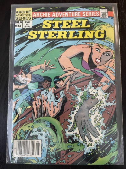 Steel Sterling Comic #6 Archie Adventure Series Comic #7 Bronze Age 75 Cents 1984 Eduardo Barreto