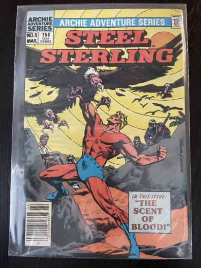 Steel Sterling Comic #5 Archie Adventure Series Comic #7 Bronze Age 75 Cents 1984 Rich Buckler