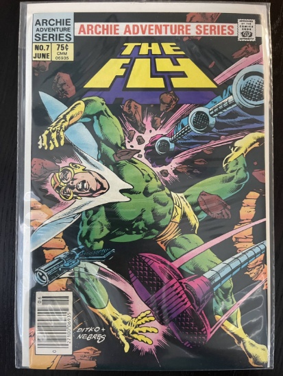 The Fly Comic #7 Archie Adventure Series 75 Cents Bronze Age Rudy Nubres Steve Ditko 1984