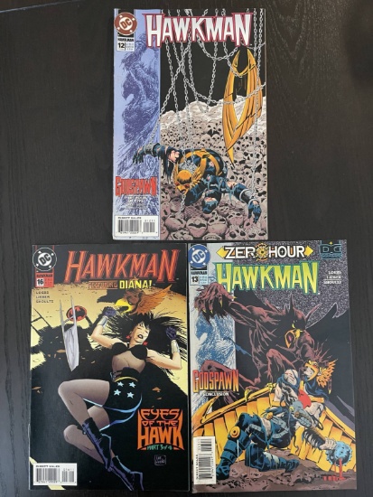 3 Hawkman Comics #12, #13, & #16 DC Comics