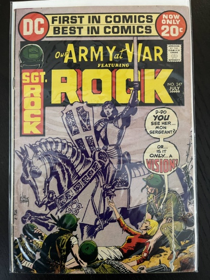 Our Army At War Comic #247 DC Comics 20 Cents Bronze Age War Comic 1972 SGT Rock Joe Kubert