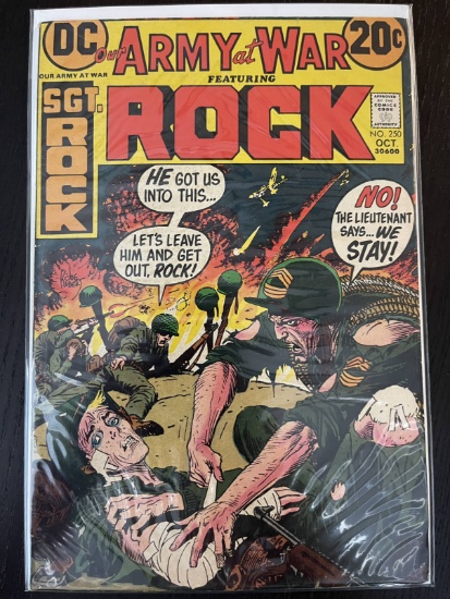 Our Army At War Comic #250 DC Comics 20 Cents Bronze Age War Comic 1972 SGT Rock Joe Kubert