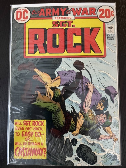 Our Army At War Comic #257 DC Comics 20 Cents Bronze Age War Comic 1973 SGT Rock Joe Kubert
