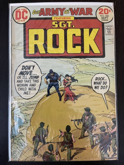 Our Army At War Comic #260 DC Comics 20 Cents Bronze Age War Comic 1973 SGT Rock Joe Kubert