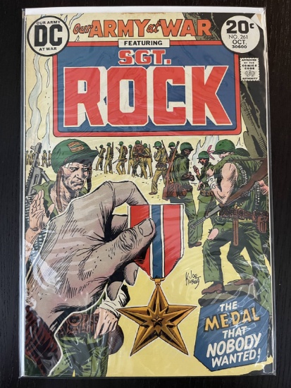 Our Army At War Comic #261 DC Comics 20 Cents Bronze Age War Comic 1973 SGT Rock Joe Kubert