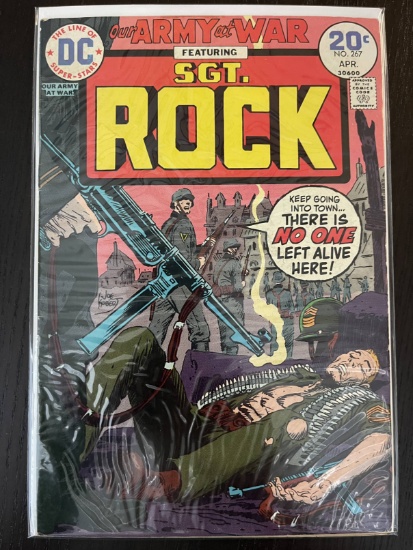 Our Army At War Comic #267 DC Comics 20 Cents Bronze Age War Comic 1974 SGT Rock Joe Kubert