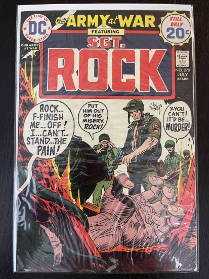 Our Army At War Comic #270 DC Comics 20 Cents Bronze Age War Comic 1974 SGT Rock Joe Kubert