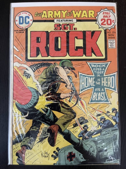 Our Army At War Comic #274 DC Comics 20 Cents Bronze Age War Comic 1974 SGT Rock Joe Kubert