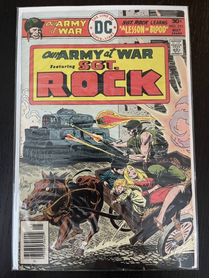 Our Army At War Comic #292 DC Comics 30 Cents Bronze Age War Comic 1976 SGT Rock Joe Kubert