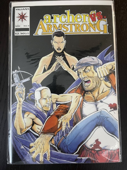 Archer Vs Armstrong Comic #9 Valiant 1993 Key 1st Appearance of Mademoiselle Noir