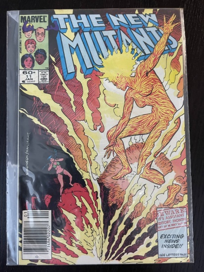 New Mutants Comic #11 Marvel 1984 Bronze Age 60 Cents