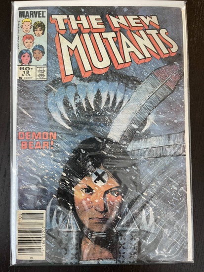 New Mutants Comic #18 Marvel 1984 Bronze Age 60 Cents Key 1st appearance of Warlock