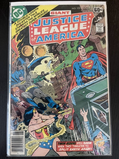 Justice League of America Comic #155 DC Comics 60 Cents Bronze Age 1978 Gerry Conway GIANT ISSUE