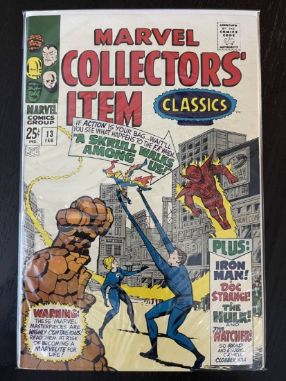 Marvel Collectors Item Classics #13 Bronze Age 1968 A Skrull Walks Among Us! Fantastic Four Silver A