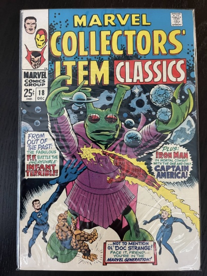Marvel Collectors Item Classics #18 Bronze Age 1968 Silver Age! Fantastic Four Captain America 25 Ce