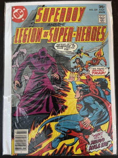 Superboy and the Legion of Super-Heroes Comic #229 Bronze Age 35 Cents 1977 DC Comics Mike Grell