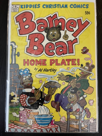 Barney Bear Home Plate Comic Barbour Christian Comics 59 Cents Al Hartley 1986 Copper Age
