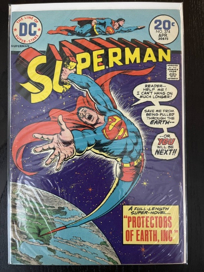 Superman Comic #274 DC Comics 20 Cents 1974 Bronze Age Nick Cardy