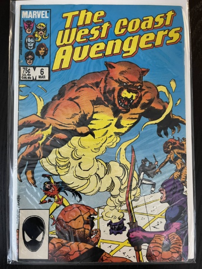 West Coast Avengers Comic #6 Marvel 75 Cents Copper Age 1986 Thing