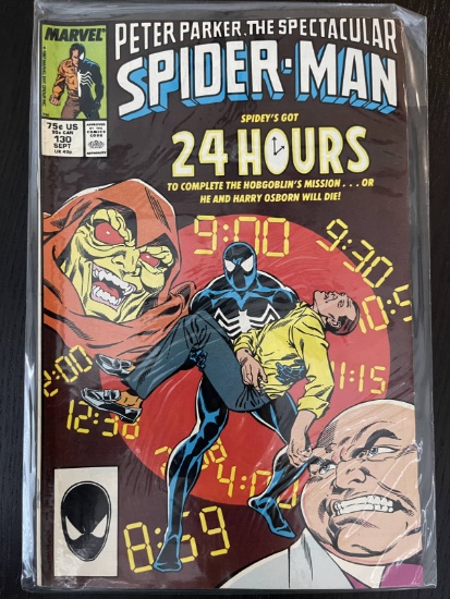 Spectacular SPider-Man Comic #130 Marvel 75 Cents 1987 Vince Colletta Bob Layton