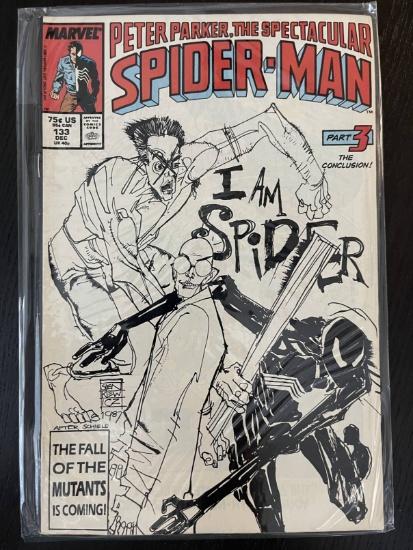 Spectacular SPider-Man Comic #133 Marvel 75 Cents 1987 Mad Dogs