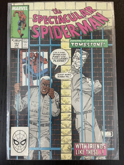 Spectacular SPider-Man Comic #151 Marvel 1989 Return of Tombstone Sal Buscema Gerry Conway