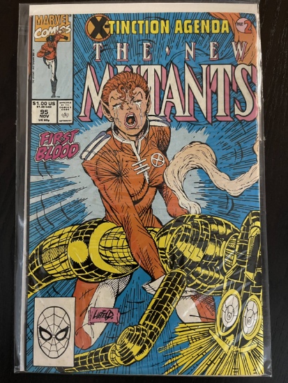 New Mutants Comics #95 Marvel Key Death of Warlock Rob Liefeld Louise Simonson