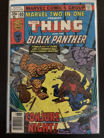 Marvel Two in One Comic #40 Marvel 35 Cents Bronze Age The Thing vs Black Panther 1978