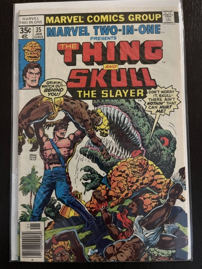 Marvel Two in One Comic #35 Marvel 35 Cents Bronze Age The Thing vs Skull the Slayer 1978