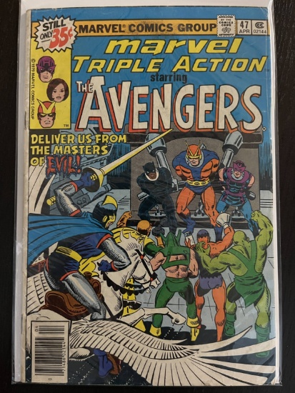 Marvel Triple Action Comic #47 The Avengers 35 Cents Bronze Age 1979 Steve Ditko Roy Thomas Reprints
