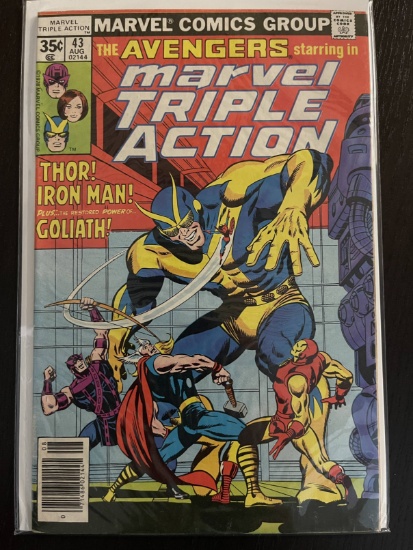 Marvel Triple Action Comic #43 The Avengers 35 Cents Bronze Age 1978 Joe Sinnott Roy Thomas Reprints