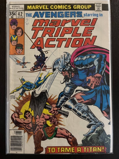 Marvel Triple Action Comic #42 The Avengers 35 Cents Bronze Age 1978 John Buscema Roy Thomas Reprint