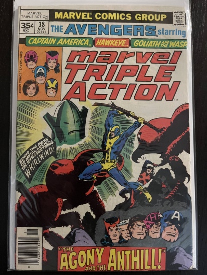 Marvel Triple Action Comic #38 The Avengers 35 Cents Bronze Age 1978 John Buscema Roy Thomas Reprint