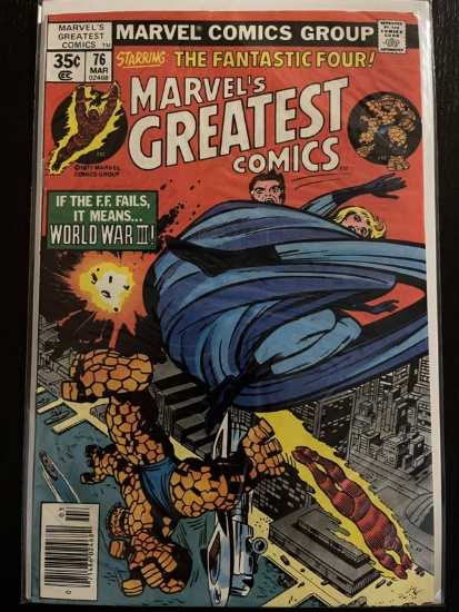 Marvels Greatest Comics #76 Fantastic Four 35 Cents Bronze Age 1978 Jack Kirby Stan Lee Reprints