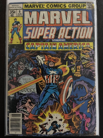 Marvel Super Action Comic #9 Bronze Age 35 Cents 1978 Captain America Stan Lee Jack Kirby Reprints