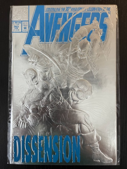 Avengers Comic #363 Marvel Embossed Silver Cover