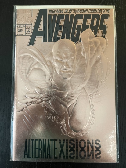 Avengers Comic #360 Marvel Embossed Gold Cover Key 1st Full Appearance of Anti-Vision