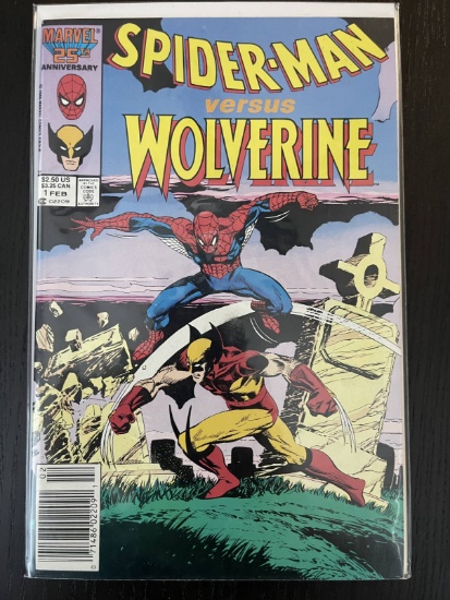 Spider-Man VS Wolverine Trade Paperback Book Graphic Novel Marvel 1987 First Edition KEY 1st